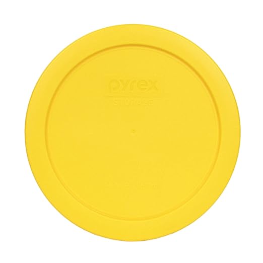 Pyrex 7201-PC 4 Cup Meyer Lemon Yellow Food Storage Replacement Lids