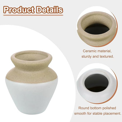 HARFINGTON Ceramic Chasen Stand 65mm Matcha Whisk Holder Teas Set Whisks Stand Traditional Matcha Tea Chasen Holder Tea Set Accessories for Tea Tasting, Gray White