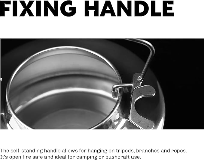 Fire-Maple Antarcti 1.5L Kettle Series | Portable Durable Bushcraft Gear Open Fire Kettle | SUS304 Stainless Steel