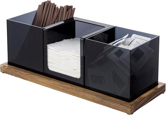 MyGift Coffee Organizer, Modern Acrylic Coffee and Tea Organizer