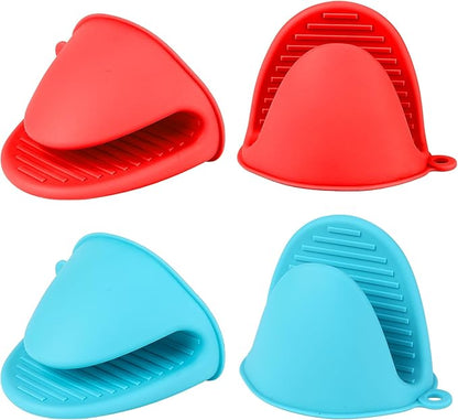 4 PCS Silicone Oven Mitts Heat Resistant Mini Oven Gloves