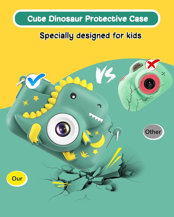 Kids Camera, Toddler Camera for Boys Girls, Toys Gifts for Christmas Birthday Boys Girls Kids 3-9 Year Old Digital Video Camera with 32GB TF Card