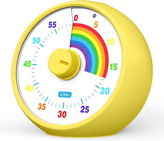 Visual Timer for Kids, 60-Minute Countdown Timer for Classroom Office Kitchen