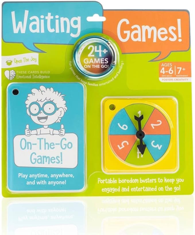 Open The Joy Waiting Games Grab n Go Pack - Endless Fun on The Go: Ultimate Screen-Free Entertainment for Kids - Ages 4+