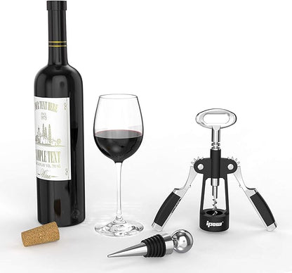 IPOW Wine Opener, Zinc Alloy Wine Bottle Opener, Wing Corkscrew Heavy Duty
