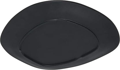 Carlisle FoodService Products Ridge Resuable Plastic Platter Oblong Platter for Home and Restaurant, Melamine, 13 Inches, Slate