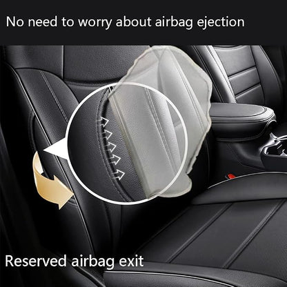 CocheFamilia Custom Fit Corolla Car Seat Covers for Select 2023 2024 2025 Toyota Corolla Hybird LE - Full Set,Leather (Black)