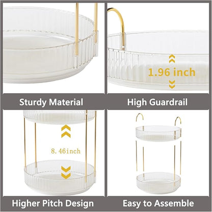 Asayuee 360 Rotating Makeup Organizer, 3 Tier Large Capacity Make Up Organizers