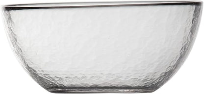 Fortessa Los Cabos Glass Dinnerware Collection, Cereal Salad Fruit Bowl (Set of 4), 6 Inch/21oz, Clear