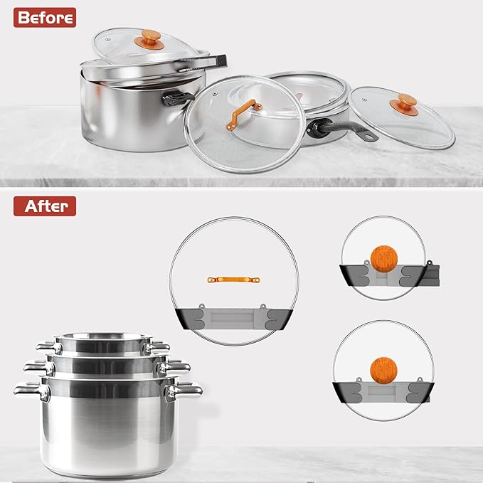 Adjustable Universal Pot Lid Holder Organizer