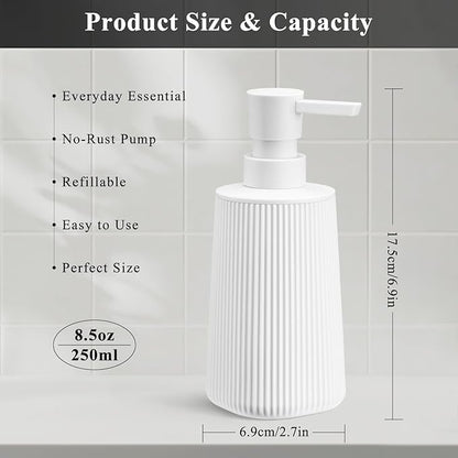 White 2 Pack Hand Soap Dispensers Set