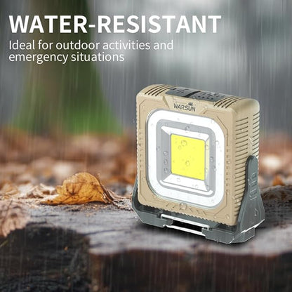WARSUN Rechargeable LED Camping Lantern Mini Tripod Work Light 6 Modes, 1000 LM High Lumens Portable Magnetic Flashlight, Lightweight Tent Light, for Camping, Repair, Emergency
