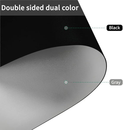 Leather Table Pad,1.8mm Thick,40x96 Inch,Dining Table Pad,Table Pads for Dining Room Table Rectangular,Table Protectors for Rectangle Tables,Dining Table Cover(Black+Gray,40x96)