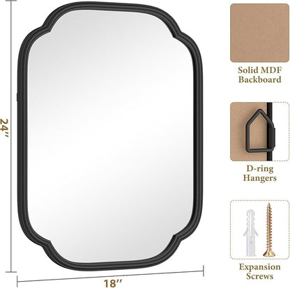 Black Bathroom Mirror for Wall