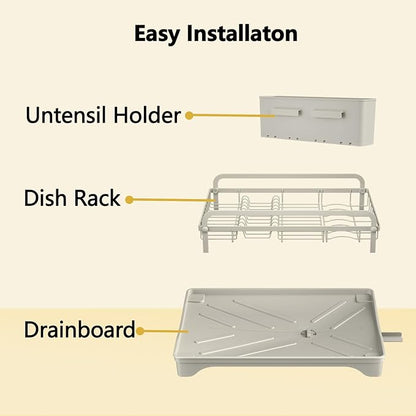 LIYI Dish Rack - Dish Racks for Kitchen Counter, Kitchen Dish Drying Rack