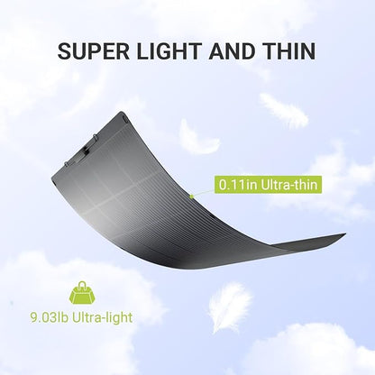ALLPOWERS SF200 200W Flexible Solar Panel, Ultra-Thin 3mm Bendable