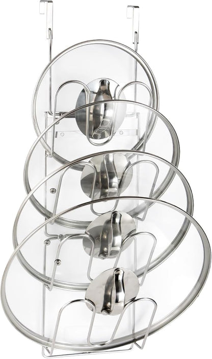 YQh The-Cabinet Pot Lid Organizer, Door Mounted Pot cover rack, Pot Lid Storage
