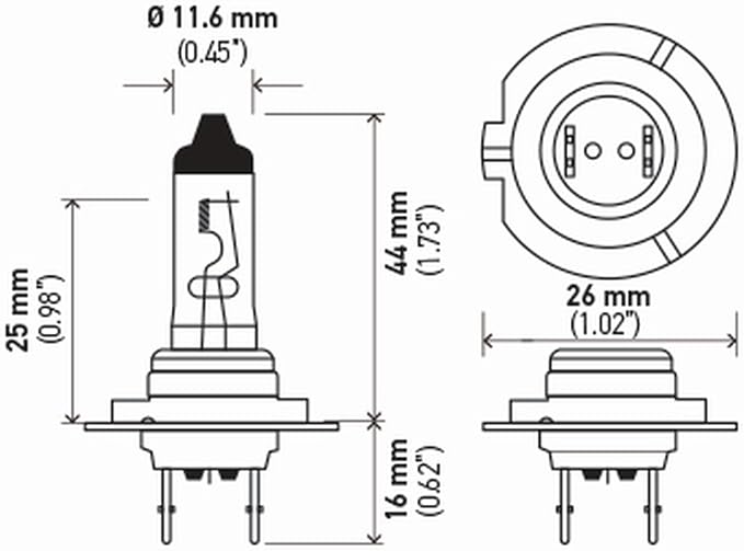 HELLA H7SB Standard Halogen Bulb, 12V, 55W