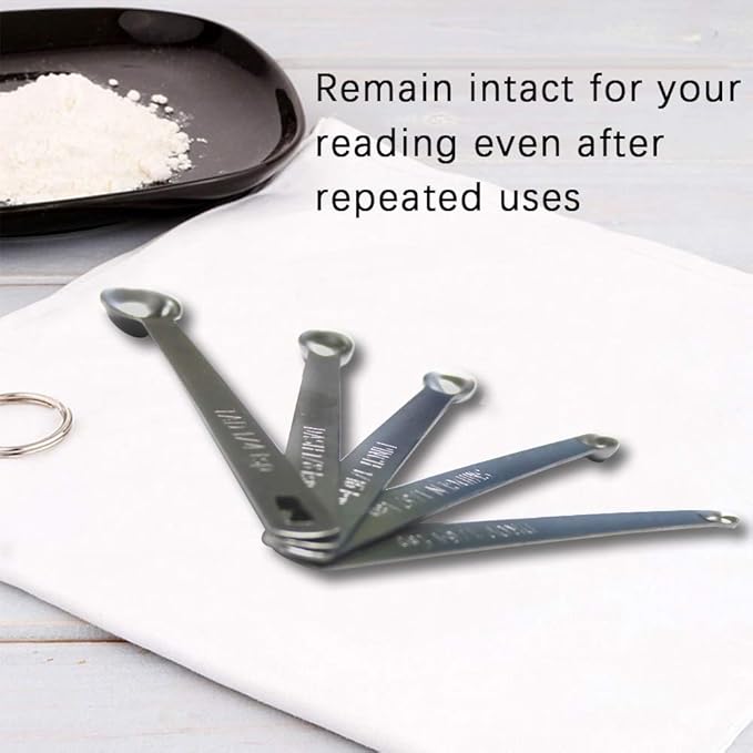 2Pack Mini Measuring Spoons Set, Heavy Duty Stainless Steel Teaspoon