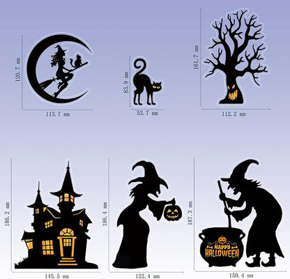 150 Pcs Halloween Window Clings Halloween Decor Indoor Bats Window Decoration | Large-Size Double-Side Witches Skeletons Windo Stickers Clings Hallowee Party Decoration Reusable & Removable
