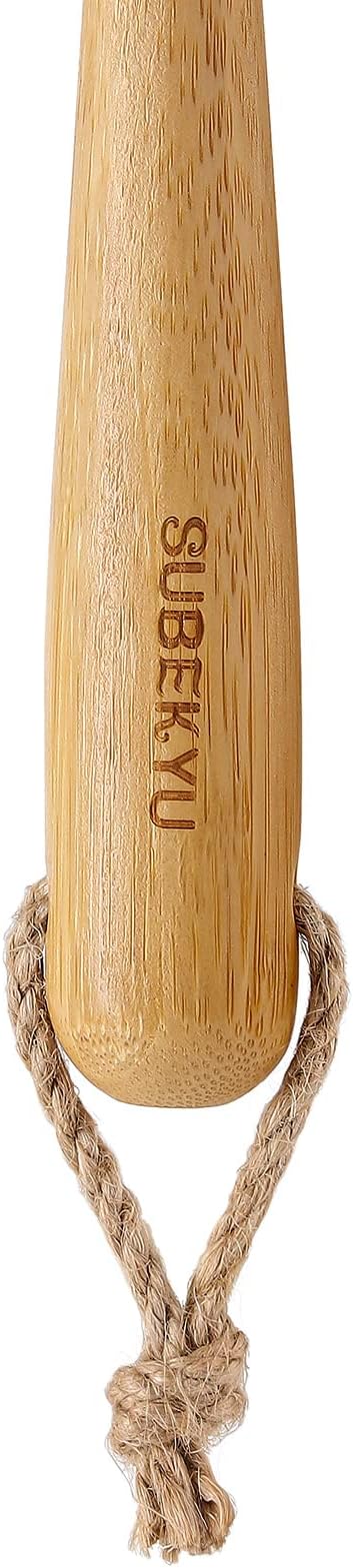 SUBEKYU Dish Brush with Handle, Natural Bamboo Dish Scrubber Brush, Kitchen