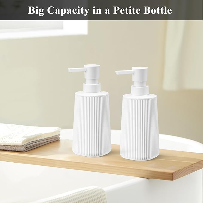 White 2 Pack Hand Soap Dispensers Set
