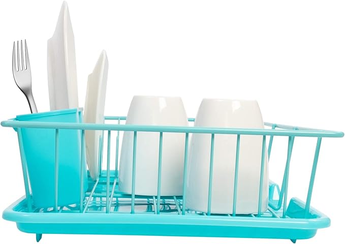 Sweet Home Collection Dish Rack Drainer 3 Piece Set