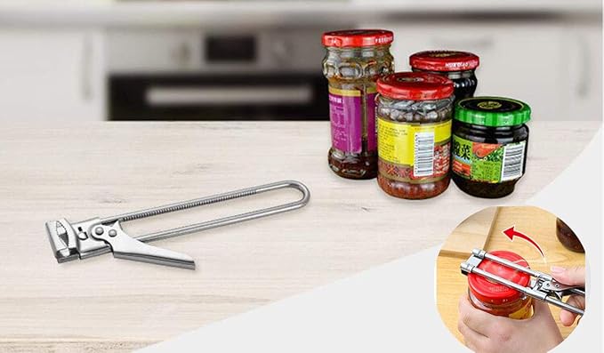 zengxiaoyun® Master Jar & Bottle Opener, Adjustable Multifunctional Stainless Steel Can Opener Jar Lid Gripper, Manual,Kitchen Accessories