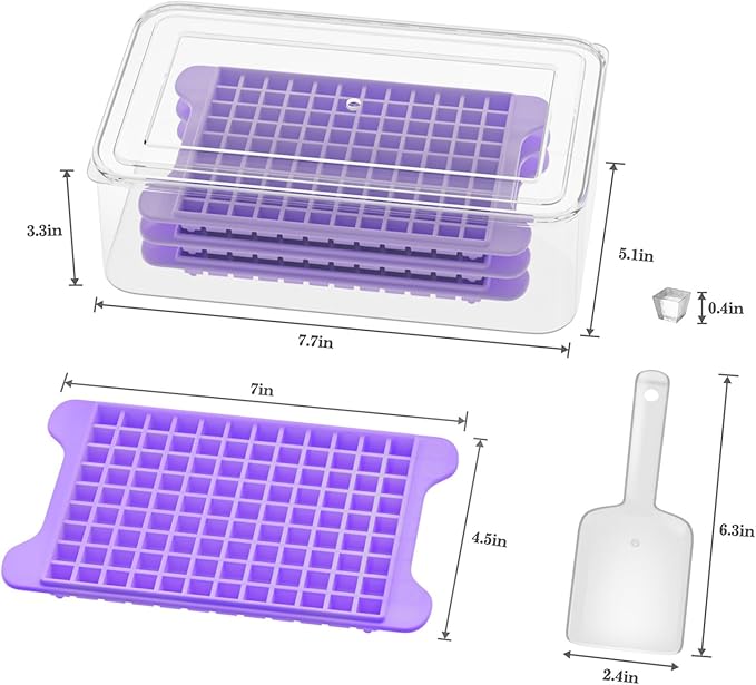 Mini Ice Cube Tray for Freezer: GGUW Nugget Ice Cube Tray