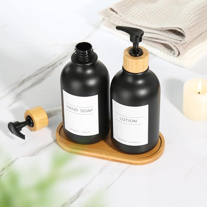 KASUNTING Hand and Dish Soap Dispenser Set, Plastic Kitchen Soap Dispenser Set