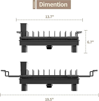 SanDream Dish Drying Rack, Small Over Sink Dish Drying Rack, Expandable Over