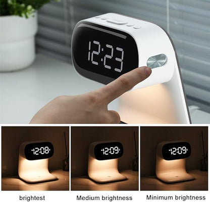 3in1 Multi-Functional Wireless Charging Alarm Clock Smart Night Light Qi