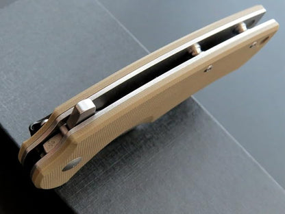Eafengrow Pocket Knives D2 Blade and G10 Handle Folding Camping Knife Mini Outdoor Pocket Knife Survival Tool (EF13-brown)