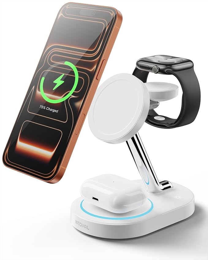 Intoval Fast Charging Station for Magsafe Apple Devices, Wireless Charger for