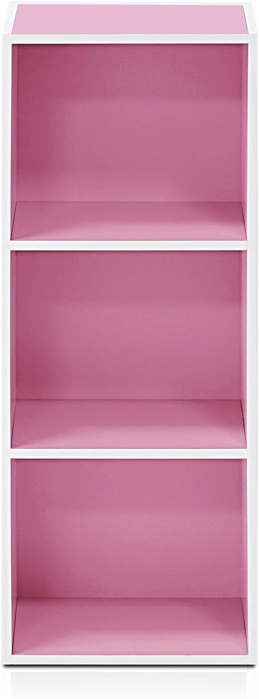 Furinno LUDER Book Shelf, 3-Cube Bookshelf, Bookcase