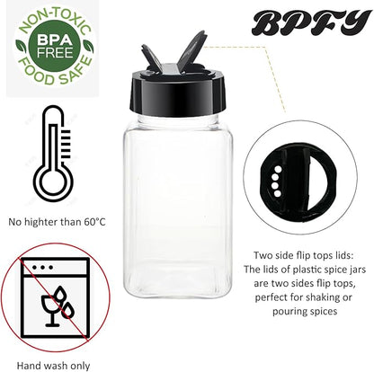 24 Pack 4oz Clear Plastic Spice Jars