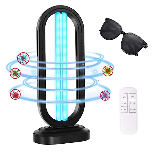 UV Light Sanitizer, 4-Speed Timing and Remote Control UVC Home Disinfection