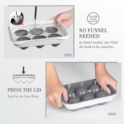 Round Ice Cube Mold with Lid