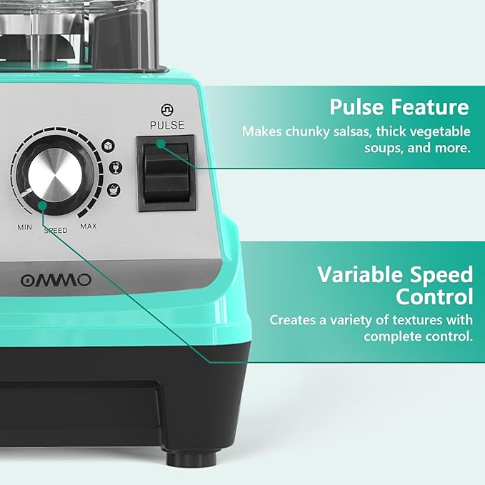 OMMO Blender 1800W, Professional High Speed Countertop Blender