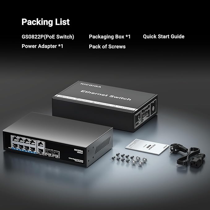 12 Port Gigabit PoE Switch Unmanaged
