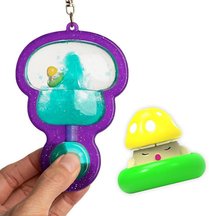 Goonameez, Hand-Held Sensory Toy with Floating Characters, Mesmerizing Water Mix Fidget Toy – Collect All 6 Unique Shapes for Squishy Fun, Perfect Travel Toy! (Funguy)