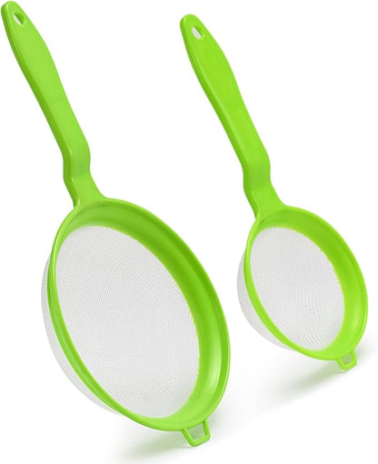 Luckyiren Kefir Strainer Set, 2-Size Plastic Non-Metal Sieve
