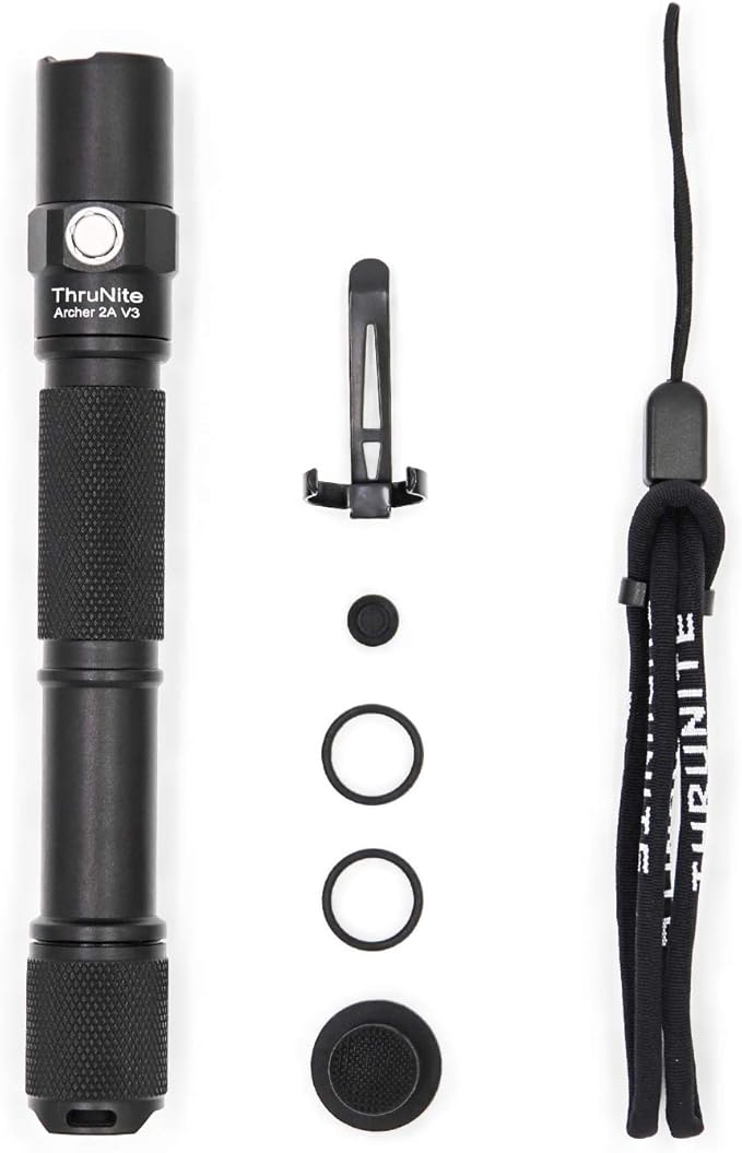 ThruNite 2PCS Archer 2A V3 Cool White LED Flashlight 500 Lumens, Mini AA Flashlight with Lanyard, IPX8 Water-Resistant Dual Switch Outdoor Flash Light - CW