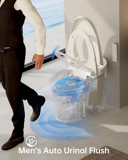EPLO Smart Toilet Bidet, Auto Open Close, Foam Shiled, 1000 Gram MaP Flush Score