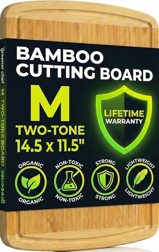 GREENER CHEF 15 Inch Medium Cutting Board