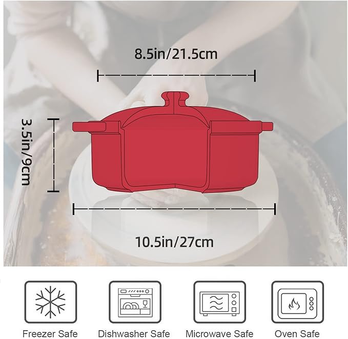 FUN ELEMENTS Casserole Dish, 2 Quart Lace Emboss Casserole Dish