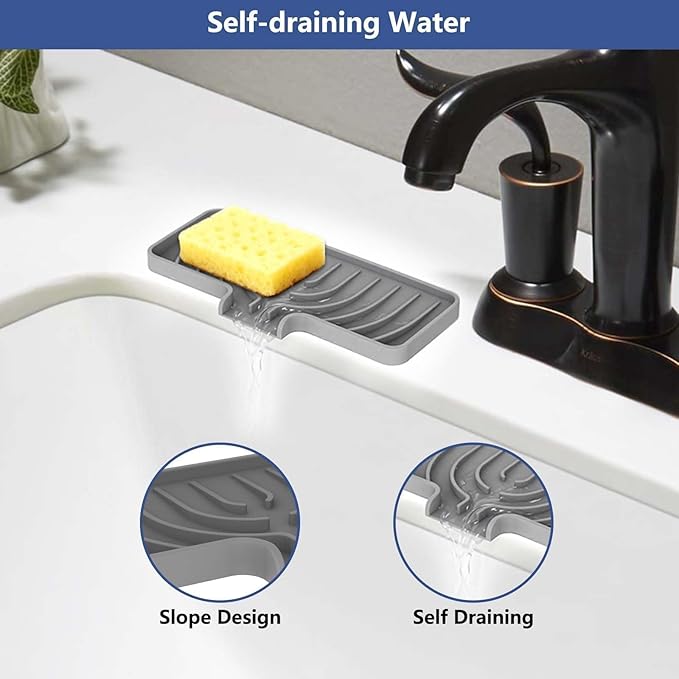 JACZZO Silicone Sponge Holder for Kitchen Sink
