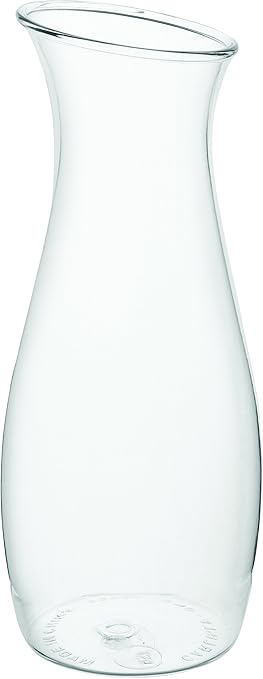 Carlisle FoodService Products 7090307 Cascata Carafe Juice Jar Beverage Decanter Only, Plastic, 1.5 L, Clear (Pack of 12)