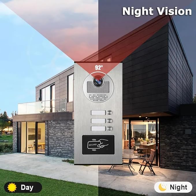 ANJIELO SMART Wired Video Multifamily Apartment Intercom System,