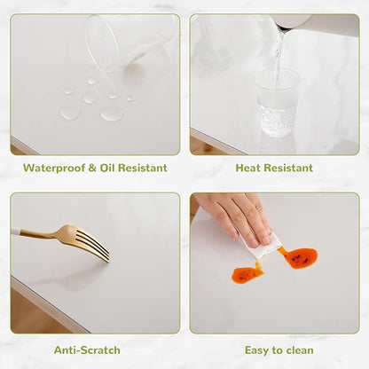 18 x 24 Inch Clear Table Cover, 1.5mm Thick Plastic, Waterproof